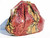  1970's-80's DARK ROSE PYTHON Snake Skin Clutch - COLOMBETTI 