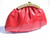  1980's-90's Red SUSAN GAIL KARUNG Snake Skin CLUTCH Bag 