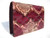  CHIC de PARIS 1970's-80's QUILTED Magenta PYTHON Skin CLUTCH Bag 