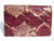  CHIC de PARIS 1970's-80's QUILTED Magenta PYTHON Skin CLUTCH Bag 