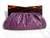 PURPLE 1960's Deco Style Cobra Snake Skin Clutch with Lucite Frame   PURPLE 1960's Deco Style Cobra Snake Skin Clutch with Lucite Frame