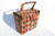  Unusual 1940's Harlequin Multi-Colored Lizard Skin Lunchbox Style Bag 