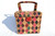  Unusual 1940's Harlequin Multi-Colored Lizard Skin Lunchbox Style Bag 