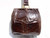  1950's Chocolate Lizard Skin Deco Style Wristlet Purse 