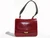  RED 1960's LEDERER de Paris Lizard Skin Shoulder Bag Purse - Italy 