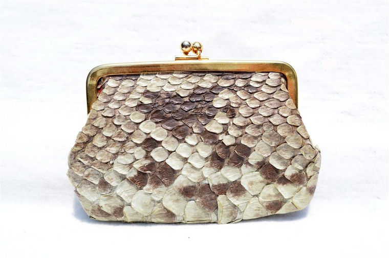  Lovely 1950's-60's PYTHON Snake Skin Change Purse 