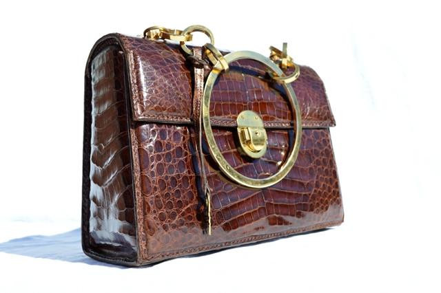 Lunchbox Style 1950's-60's PEDRO MAYORGA Crocodile Belly Skin