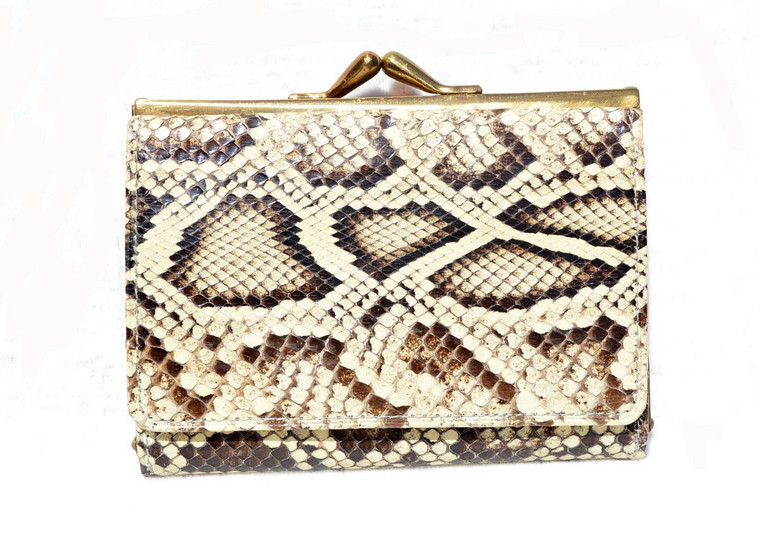  1950's-60's Women's Python Snake Skin Wallet Coin Purse 