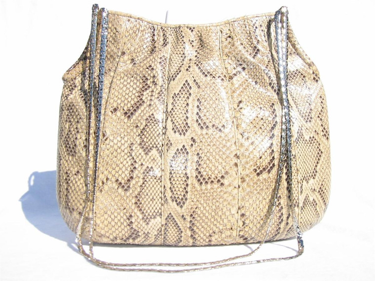  XL 1980's FINESSE La MODEL PYTHON Snake Skin Shoulder Bag 