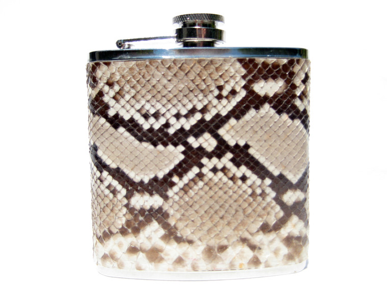 Custom PYTHON Skin 6 Oz. Stainless WHISKEY Flask - NEW!