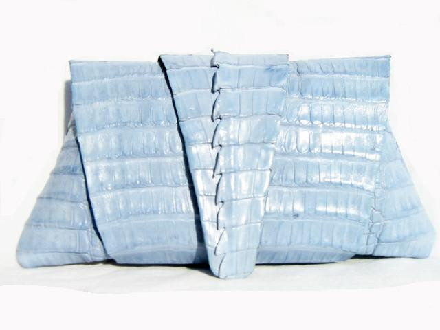  New! ROCKSTAR *BLUE* Hornback CROCODILE TAIL Wrap CLUTCH 