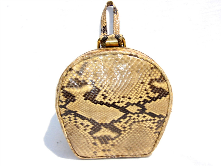 1930's-40's PYTHON Snake Skin MINAUDIERE Wristlet Bag
