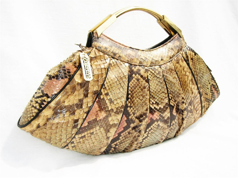  CAPRICE 1960's PASTEL PYTHON Snake Skin CLUTCH Bag 