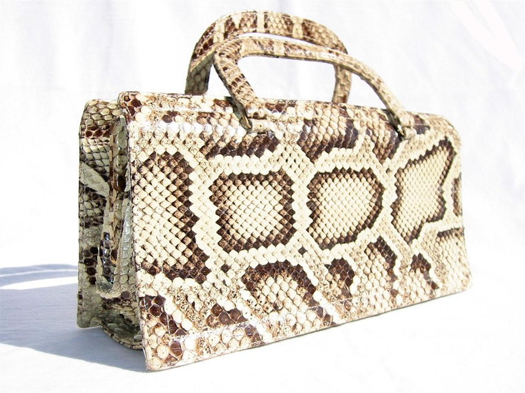  Stunning 1950's-60's PYTHON Snake Skin Handbag - MR. JAY 