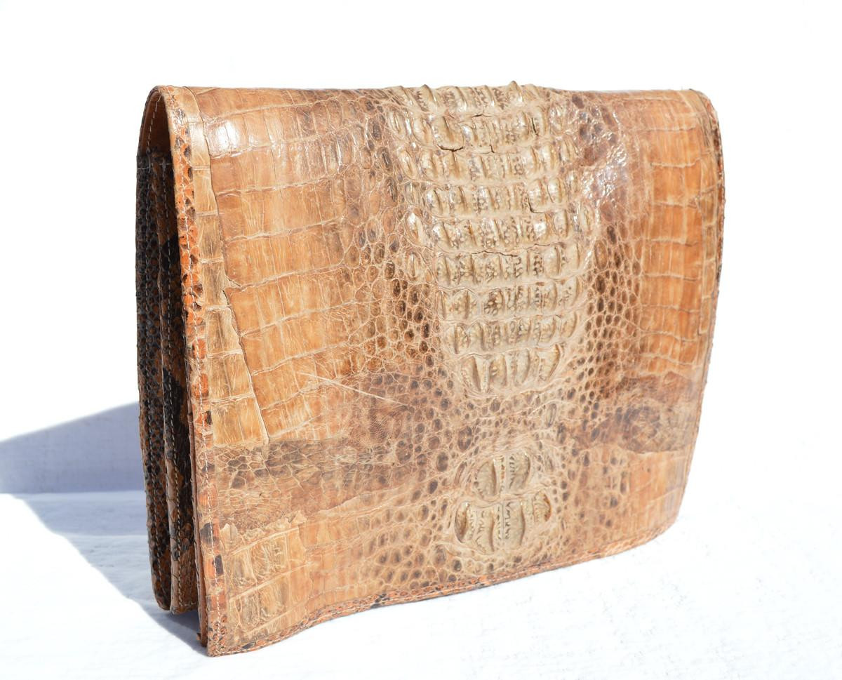 Tan, Bone & Beige Vintage Exotic Skin Bags