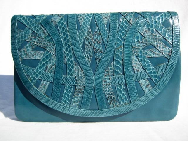 Turquoise & Teal Vintage Exotic Skin Bags