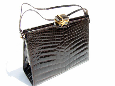 ESPRESSO 1960's SACHA CROCODILE Skin Handbag - Gift Clasp - FRANCE
