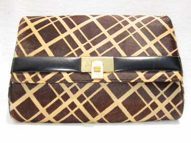 MOSKOWITZ 1950's-60's PONY SKIN Fur Clutch Shoulder Bag