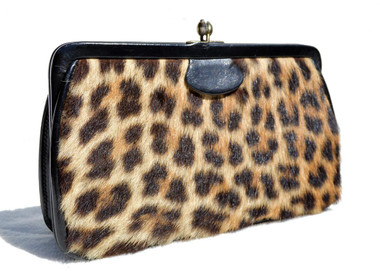 1950's-60's Genuine Exotic Hide FUR Clutch - WALTER KATTEN