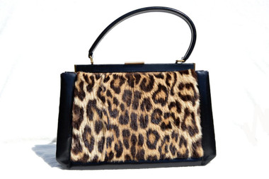 1950's-60's GENUINE EXOTIC FUR & Leather Handbag - SAKS FIFTH AVENUE