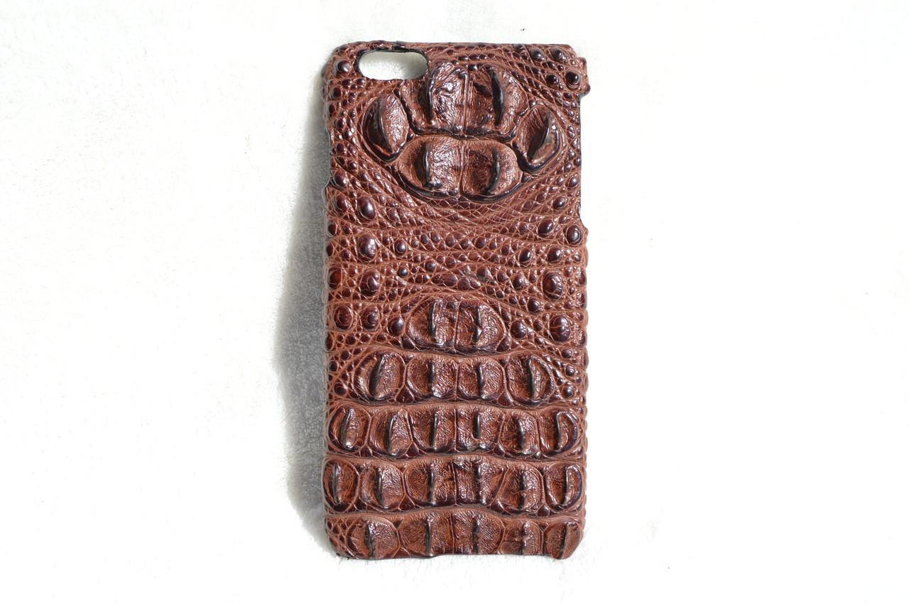 New! Chocolate BROWN iPhone 6 PLUS / 6S PLUS Hornback Crocodile Skin Phone Case