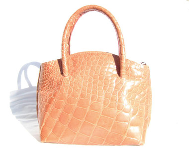 SALMON MAXIMA ALLIGATOR Belly Skin Handbag - Gorgeous!!