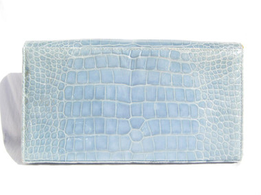 Lovely 2000's LIGHT BLUE Crocodile Skin CLUTCH Bag - LAI!
