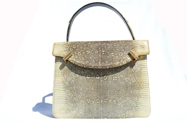 Lovely 1950's-60's RENDL Ring Lizard Skin Handbag