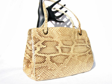 Large 1960's PYTHON Snake Skin SHOULDER Bag - ROSENFELD