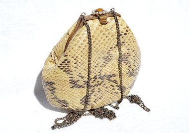 Jacomo 1950's PYTHON Snake Skin MINAUDIERE Evening Bag
