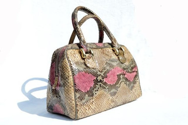 1970's-80's PASTEL PYTHON Snake Skin SPEEDY Bag - VARON