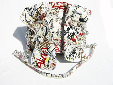 New! Fabulous FALCHI Graffiti SNAKE SKIN Cross Body Shoulder Bag