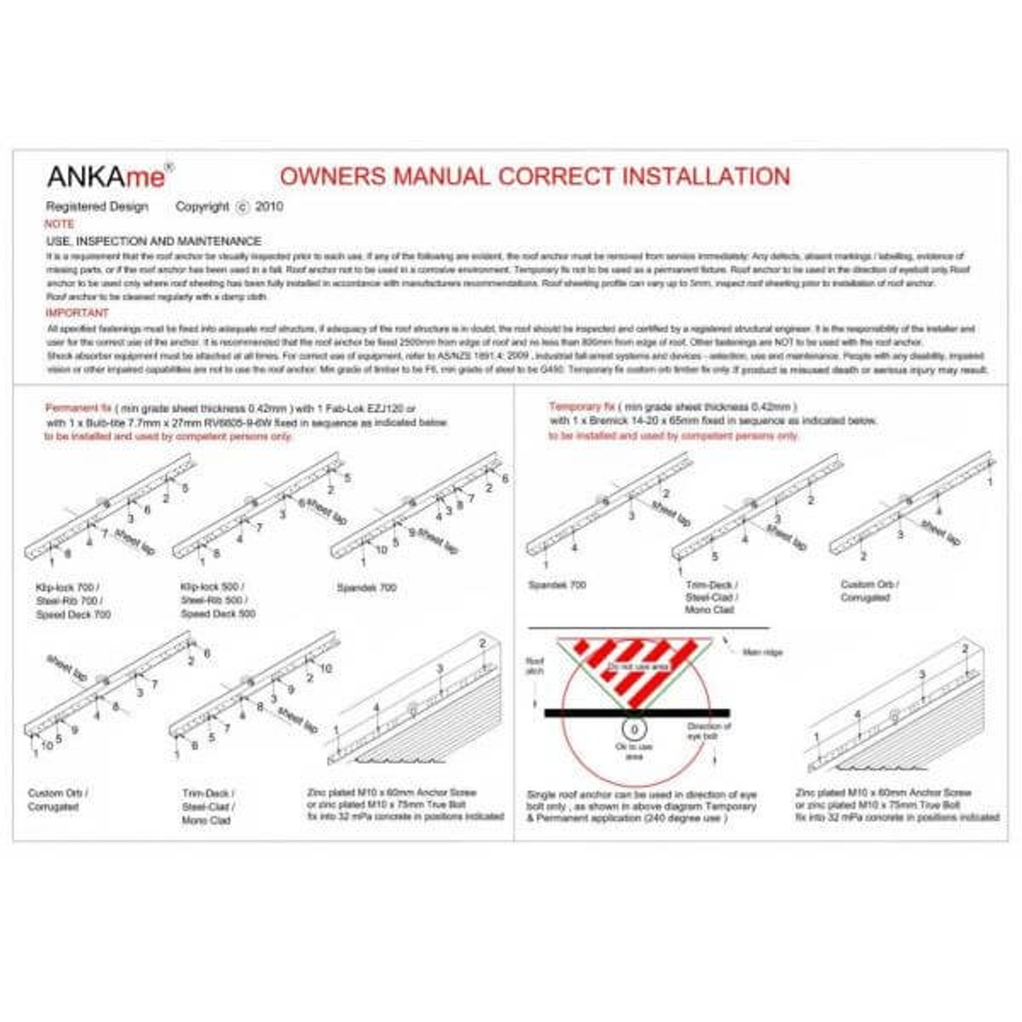 Temporary static lines for metal roofs