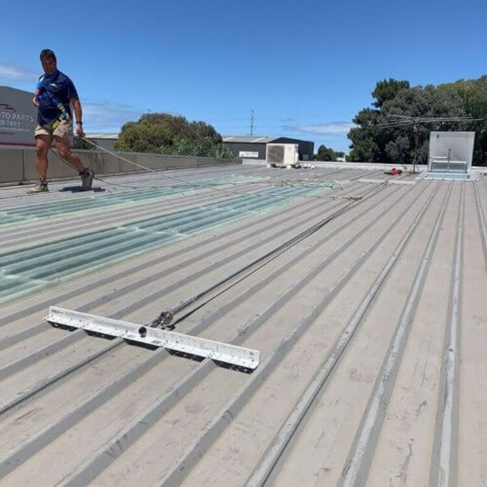 Permanent static lines for metal roofs