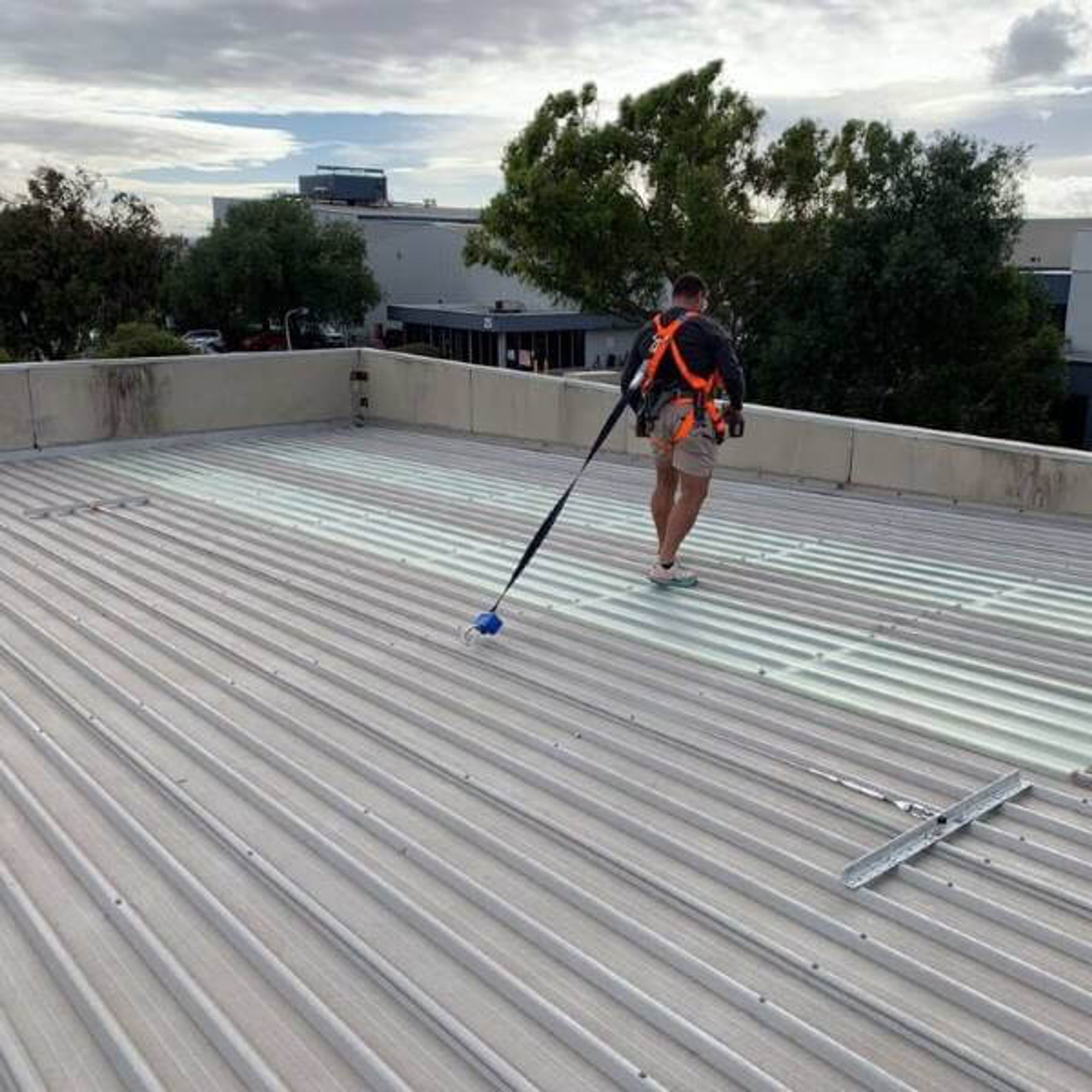 Permanent static lines for metal roofs