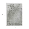 2' X 3' Gray and Off White Abstract Washable Non Skid Indoor Outdoor Area Rug