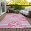 9' X 12' Blush Abstract Washable Non Skid Indoor Outdoor Area Rug