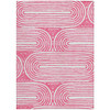 9' X 12' Blush Abstract Washable Non Skid Indoor Outdoor Area Rug