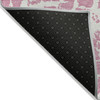 5' X 8' Pink and Ivory Abstract Washable Non Skid Indoor Outdoor Area Rug