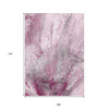 9' X 12' Pink Abstract Washable Non Skid Indoor Outdoor Area Rug