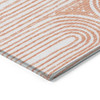 2' X 8' Orange and Ivory Abstract Washable Non Skid Indoor Outdoor Area Rug - 608219215590