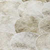 8' Beige Ivory And Tan Round Abstract Washable Indoor Outdoor Area Rug