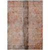 3' X 5' Orange Peach And Brown Abstract Washable Indoor Outdoor Area Rug
