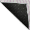 5' X 8' Pink and White Geometric Washable Non Skid Indoor Outdoor Area Rug - 608219075309