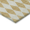 3' X 5' Gold Geometric Washable Indoor Outdoor Area Rug - 606114999737