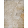 3' X 5' Beige Abstract Washable Non Skid Indoor Outdoor Area Rug