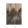 9' X 12' Brown Chocolate And Copper Abstract Washable Indoor Outdoor Area Rug