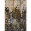 9' X 12' Brown Chocolate And Copper Abstract Washable Indoor Outdoor Area Rug