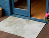 3' X 5' Ivory Beige And Taupe Abstract Washable Indoor Outdoor Area Rug