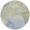 8' Round Blue and Green Abstract Washable Indoor Outdoor Area Rug - 608219364526